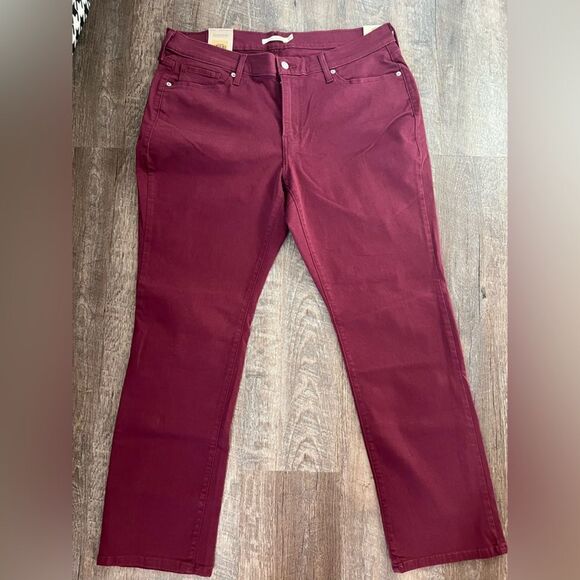 Levi's Plus Classic Straight Jeans Windsor Wine- Size 18W - Picture 4 of 12